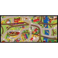 Tapis de jeu circuit de train 95 x 200 cm RG14295