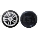 Rear rubber wheels for BMW X6 M Electric child 12 Volts