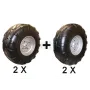 Set van 4 voor- en achterwielen voor Polaris Sportsman 700 Twin 1...