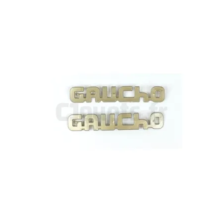 Magnesiumkleurig logo voor Gaucho Rockin Peg-Pérego
