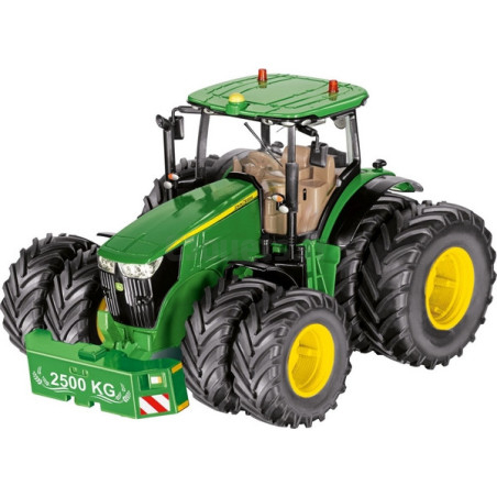 John Deere 7290R tractor with Siku 6735 twin wheels