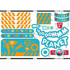 Adhesive decorations for Vroom Planet Grand Garage AAL3326