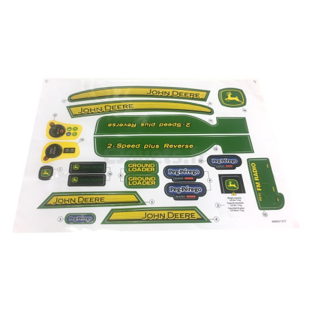 JOHN DEERE Ground Loader 12V Peg-Pérego adhesive decorations