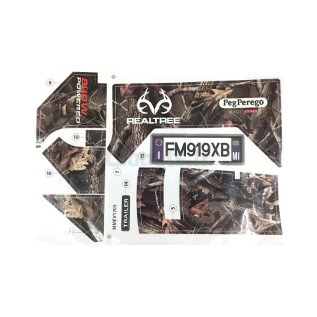 Adhesive decorations for GAUCHO PRO Realtree PegPerego