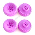 Pink plastic wheels for Quad Feber 6 Volts FEBER