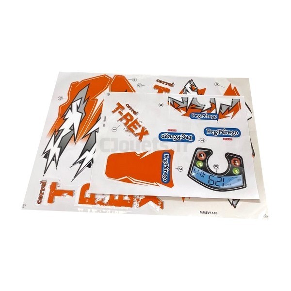 Adhesive decorations Corral T-REX orange Peg-Pérego