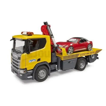 Scania Super 560R takelwagen met Bruder voertuig
