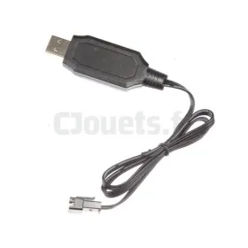 Cable de charge USB 1A pour batterie LiFePo4 6,4V Carrera CARRERA R/C