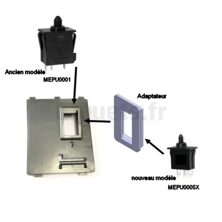 Adaptateur pour interrupteur MEPU0001 vers MEPU0005X PegPerego PEG-PEREGO