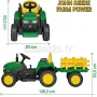 Tracteur électrique John Deere Farm Power 12 Volts PegPerego pour enfant avec télécommande PEG-PEREGO