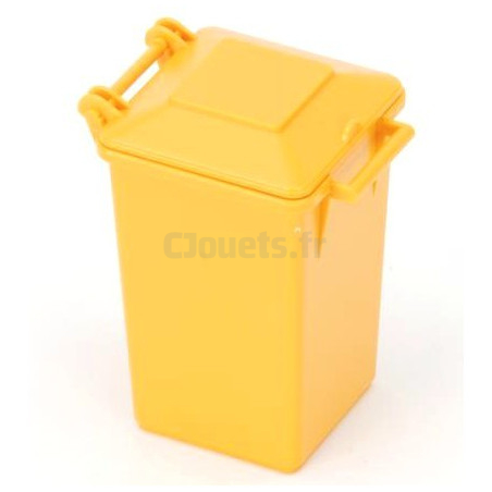 BRUDER yellow trash can