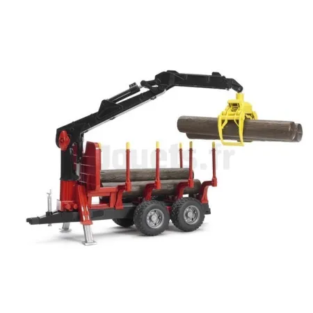 Bosbouwaanhanger met lader Bruder 02252