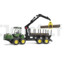 Holztransporter mit Greifer John Deere 1210E Bruder 02133 BRUDER