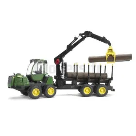 Houtdrager met grijper John Deere 1210E Bruder 02133