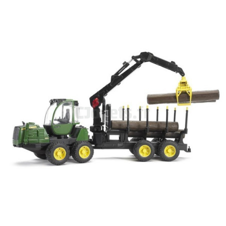 Porteur de bois avec grappin John Deere 1210E Bruder 02133