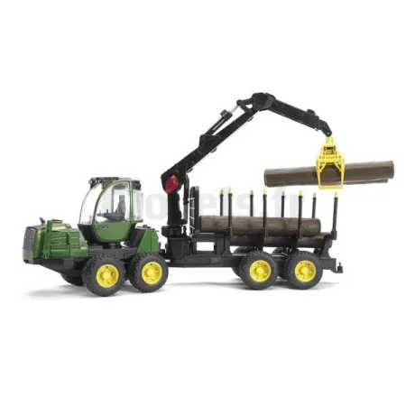 Porteur de bois avec grappin John Deere 1210E Bruder 02133 BRUDER