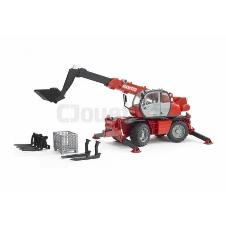 Grue téléscopique Manitou MRT 2150 Bruder 02129 + accessoires BRUDER