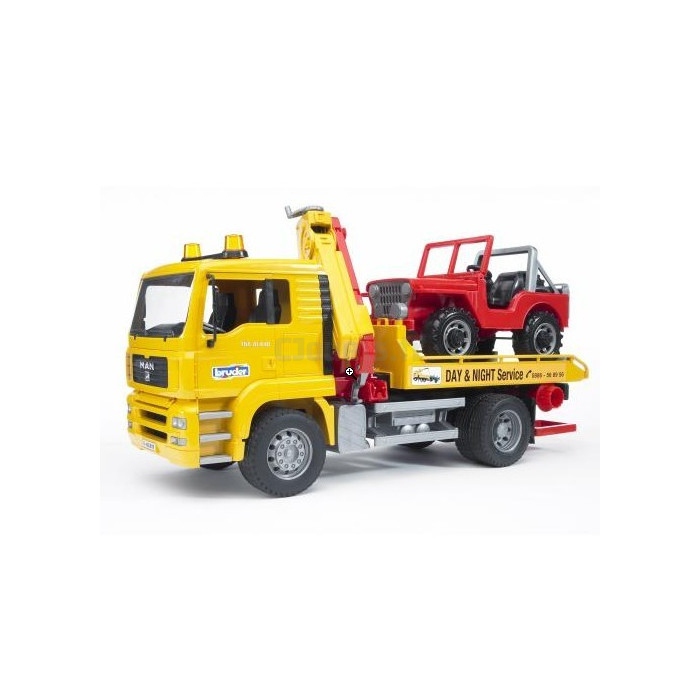 Bruder Truck Assistance Man With Off-Road Yellow