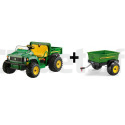 John Deere GATOR HPX 12V Peg-Pérego + Remorque PEG-PEREGO