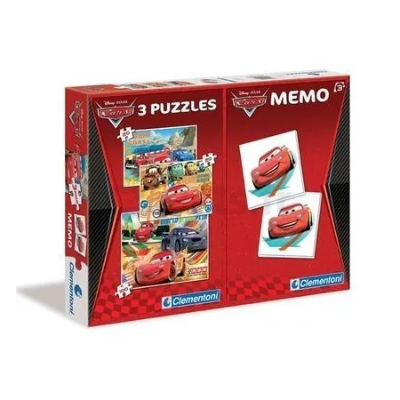 4 in 1 Cars puzzels + 48-kaarten memospel