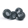 Roues jumelées grises pour tracteurs Serie 2000 BRUDER 02001 42316