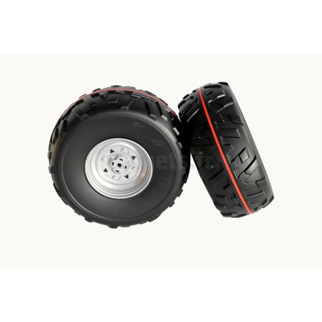 2 Roues arrière avec bande caoutchouc pour Quad Polaris 700 12 Volts / 850 24 Volts