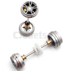 Carrera Digital 132 axles + rims for 27242, 27243, 27287, 30437, 30466, 30467 20089528