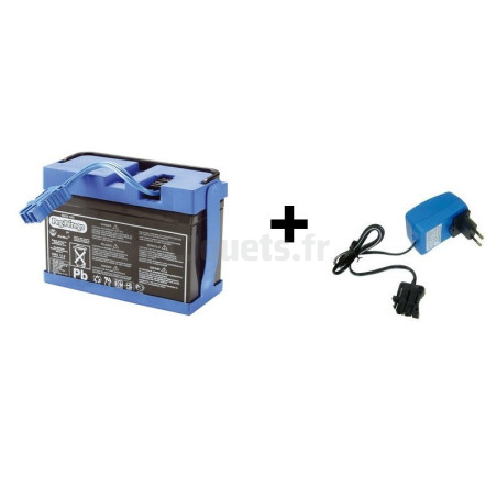 Batterie 12 Volts 8 Ah + chargeur 12V Peg-Pérego