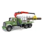 Camión maderero Mack Granit con grúa para troncos Bruder 02824