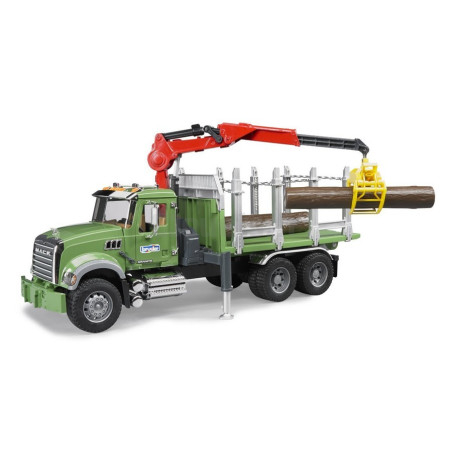 Mack Granit Holztransporter mit Kofferkran Bruder 02824