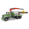 Mack Granit wood transport truck with trunk crane Bruder 02824 02824