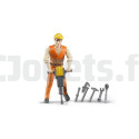 Ouvrier avec accessoires de chantier - BRUDER - 60020 BRUDER