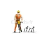 Trabajador con accesorios de obra - BRUDER - 60020