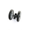 Double silver gray front wheels For Aria Peg-Pérego stroller SAPI5242NGR