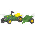 RollyKid Pedal Tractor + Rolly Toys Trailer 012190 ROLLY-TOYS