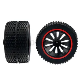 2 Ruedas traseras para Challenger Carrera rojo 162056