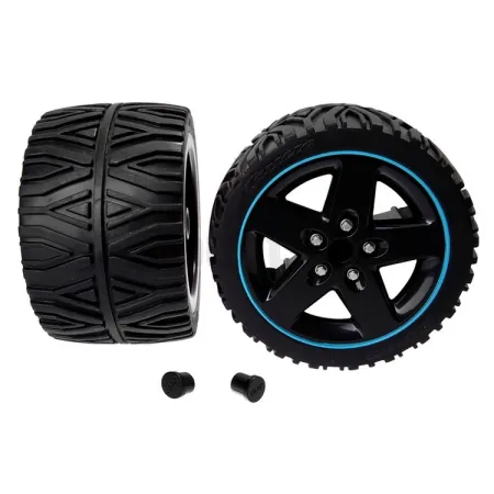 2 Achterwielen voor Jeep Wrangler Rubicon, Neo Flame Carrera 162040