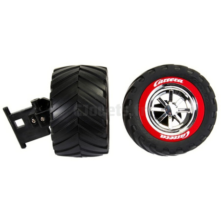 2 Rear Wheels for Carrera Red Hunter 142007, Big Mamba 142008