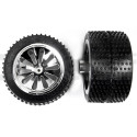 2 Rear Wheels for Carrera Shadow Wolf 161001 CARRERA R/C