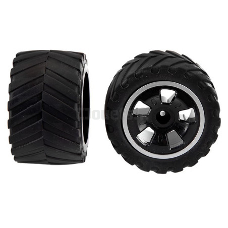 2 Rear Wheels Carrera Black Enforcer 180109