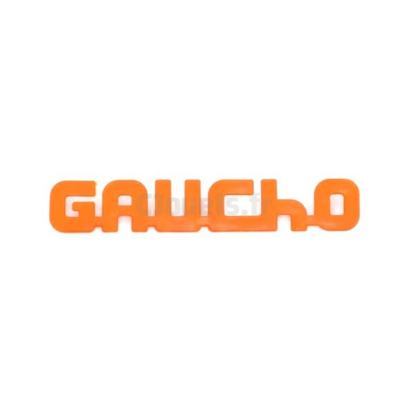 Orangefarbenes Logo für Gaucho Rockin Peg-Pérego