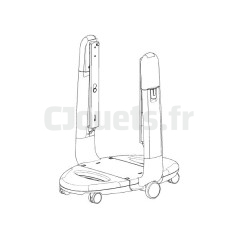 Tatamia Peg-Pérego White High Chair Base ARPI0556L50BMGN