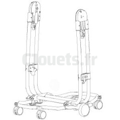 Chassis de Chaise Haute Tatamia Peg-Pérego Blanc ARPI0557L50BMGN