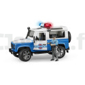 Land Rover Defender Police mit Bruder Charakter 02595 BRUDER