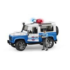 Land Rover Defender Police Avec Personnage Bruder 02595 02595