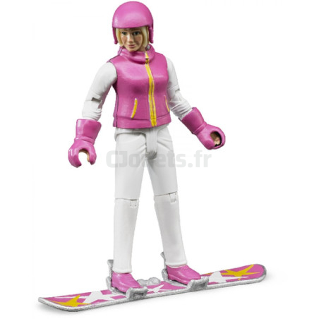 Woman In Snowboard With Accessories - BRUDER - 60420
