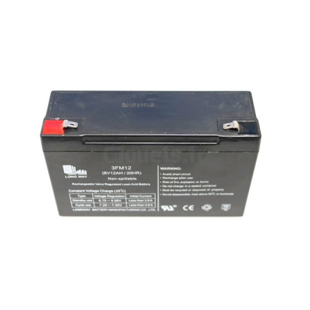 6 Volt 10 Ah battery suitable for electric vehicles