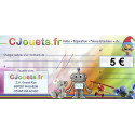 Chèque cadeau 5€ Cjouets