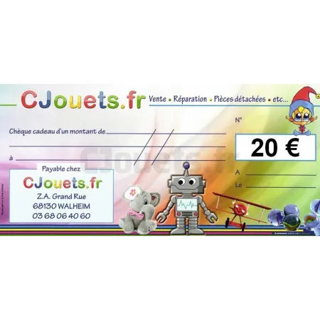 20€ Cjouets cadeaubon