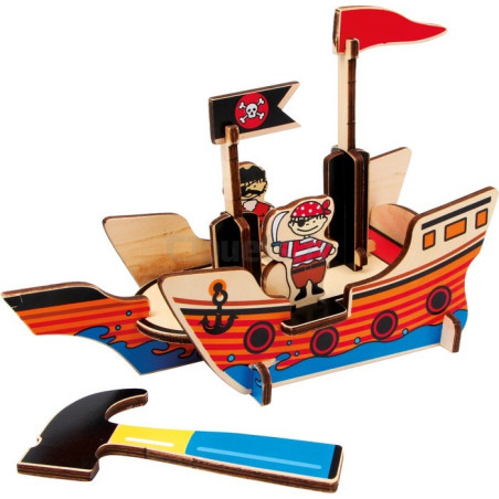 3D Wooden Puzzle Pirate Ship 6591